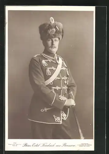 AK Prinz Eitel Friedrich von Preussen, AK-Reklame