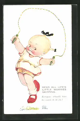 Künstler-AK Mabel Lucie Attwell: Send all life`s little worries skipping