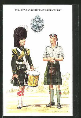 AK The Argyll and Sutherland Highlanders, britische Soldaten in Uniform