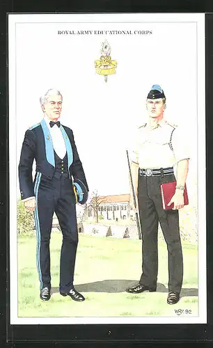 AK Royal Army Educational Corps, britische Soldaten in Uniform