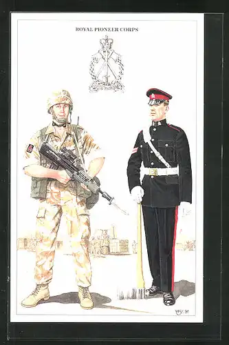 AK Royal Pioneer Corps, britische Soldaten in Uniform