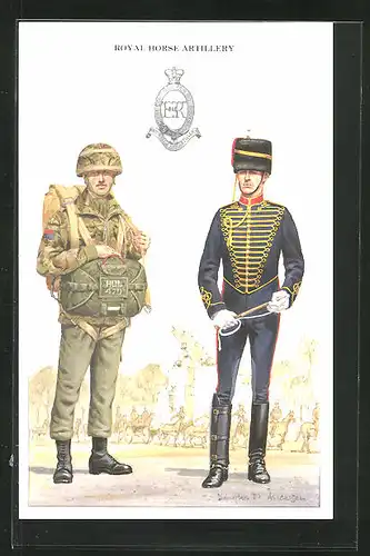 AK Royal Horse Artillery, britische Soldaten in Uniform