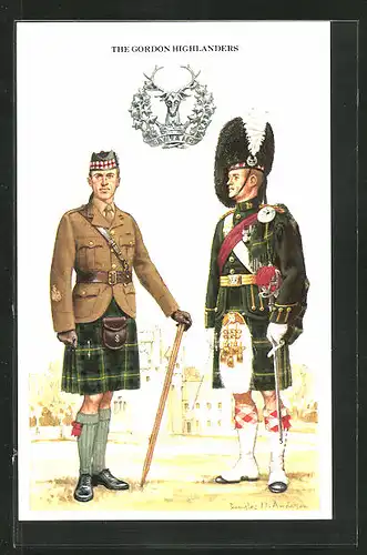 AK The Gordon Highlanders, britische Soldaten in Uniform