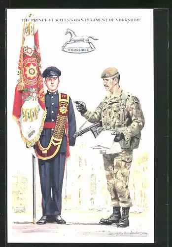 AK The Prince of Wales`s own Regiment of Yorkshire, britische Soldaten in Uniform