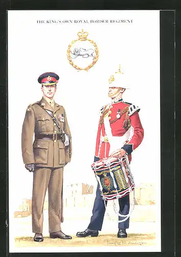 AK The King`s own Royal Border Regiment, britische Soldaten in Uniform