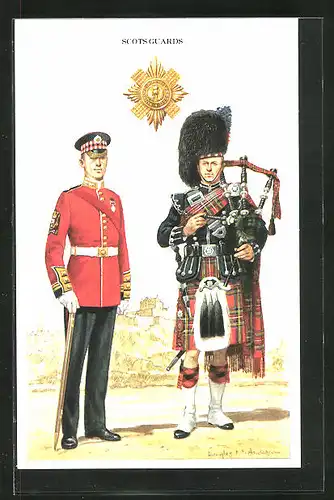 AK Scots Guards, britische Soldaten in Uniform