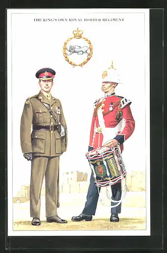 AK The King`s own Royal Border Regiment, britische Soldaten in Uniform
