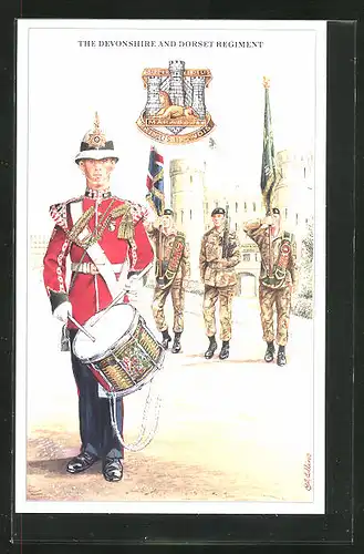 AK The Devonshire and Dorset Regiment, britische Soldaten in Uniform