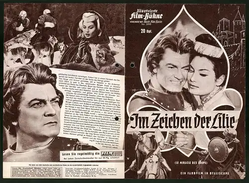 Filmprogramm IFB Nr. 5998, Im Zeichen der Lilie, Jean Marais, Rosanna Schiaffino, Regie: André Hunnebelle