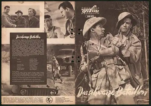 Filmprogramm PFP Nr. 20 /59, Das schwarze Bataillon, Jaroslav Mares, Günther Simon, Regie: Vladimir Cech