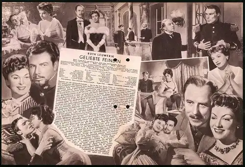 Filmprogramm DNF, Geliebte Feindin, Ruth Leuwerik, Werner Hinz, Regie: Rolf Hansen