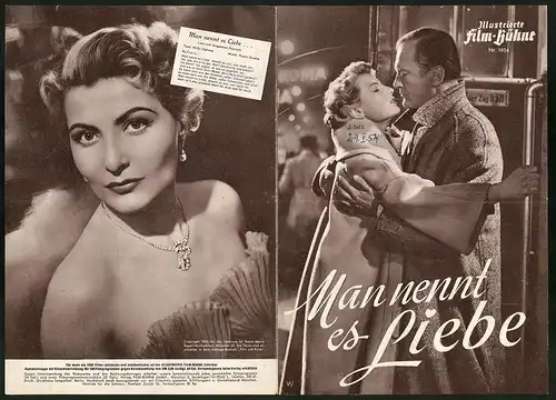 Filmprogramm IFB Nr. 1954, Man nennt es Liebe, Winnie Markus, Curd Jürgens, Regie: John Reinhardt