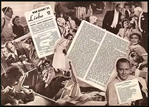 Filmprogramm IFB Nr. 1954, Man nennt es Liebe, Winnie Markus, Curd Jürgens, Regie: John Reinhardt