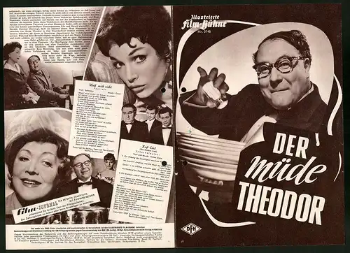 Filmprogramm IFB Nr. 3748, Der müde Theodor, Heinz Erhardt, Loni Heuser, Regie: Geza von Cziffra
