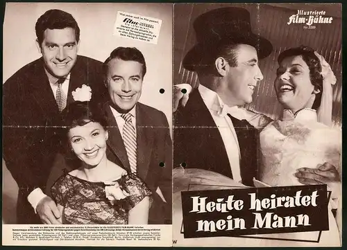 Filmprogramm IFB Nr. 3389, Heute heiratet mein Mann, Johannes Heesters, Liselotte Pulver, Regie: Kurt Hoffmann