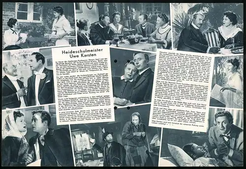 Filmprogramm Hausprogramm, Heideschulmeister Uwe Karsten, Barbara Rütting, Claus Holm, Regie: Hans Deppe
