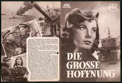 Filmprogramm DNF, Die grosse Hoffnung, Renato Baldini, Lois Maxwell, Regie: Duilio Coletti