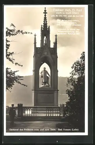 AK Bad Nassau (Lahn), Denkmal des Freiherrn vom und zum Stein