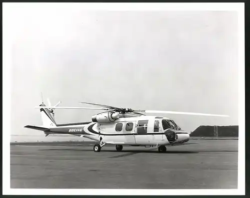 Fotografie Hubschrauber Boeing, Helikopter in Boeing-Werkslackierung, Grossformat 25 x 20cm