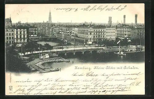 AK Hamburg, Kleine Alster mit Arkaden