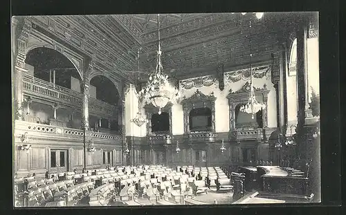 AK Hamburg, Rathaus, Bürgerschaftssaal