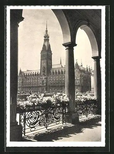 AK Hamburg, Blick auf das Rathaus