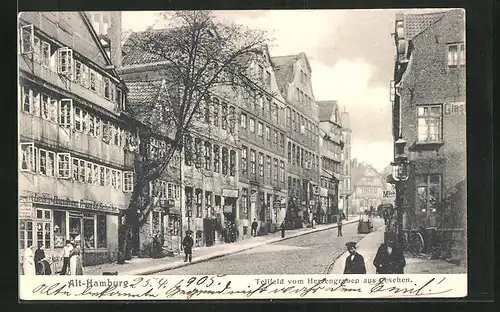 AK Hamburg-Neustadt, Teilfeld vom Herrengraben aus gesehen