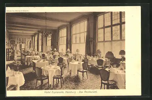 AK Hamburg-Neustadt, Hotel Esplanade, Das Restaurant