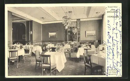 AK Hamburg-Neustadt, Hotel Vier Jahreszeiten, Restaurant mit Alsteraussicht