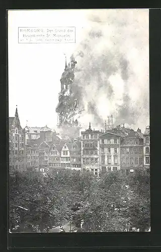 AK Hamburg-Neustadt, Band der Hauptkirche St. Michaelis, 3. Juli 1906