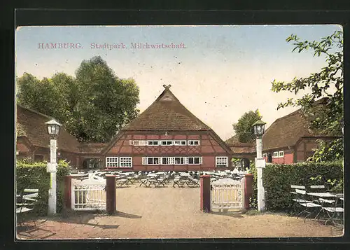AK Hamburg-Winterhude, Stadtpark, Gasthaus Milchwirtschaft