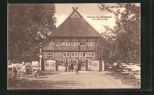 AK Hamburg-Winterhude, Stadtpark, Gasthaus Milchschänke