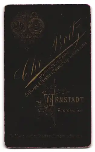 Fotografie Chr. Beitz, Arnstadt, Poststrasse, junge Frau im hübschen Blumenkleid