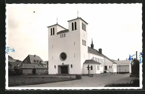 Foto-AK Berleburg, Blick zur Kirche