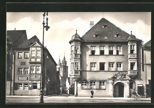 AK Bayreuth, Altes Rathaus mit Brautgasse