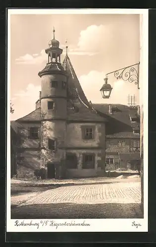 AK Rothenburg, Hegereiterhäuschen im Sonnenschein