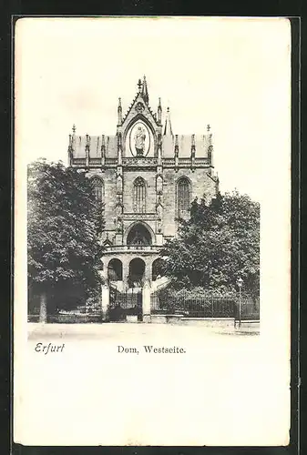 AK Erfurt, Dom von der Westseite