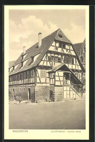 AK Maulbronn, Klosterhof, altes Haus