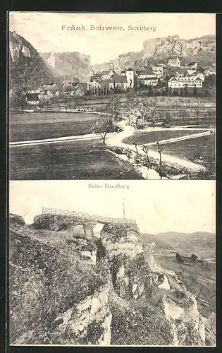 AK Streitberg, Ort mit Fluss, Ruine Streitburg