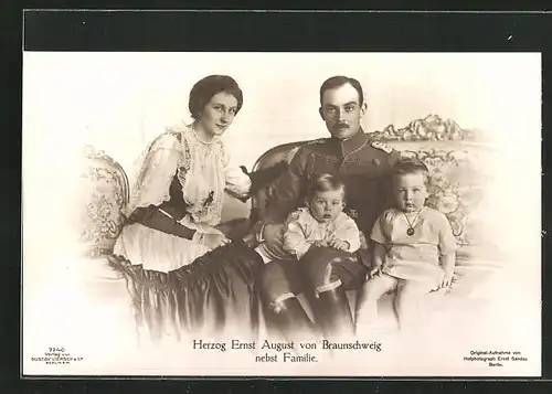 AK Ernst August Herzog von Braunschweig nebst Familie