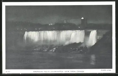 AK Canada, American Falls Illuminated