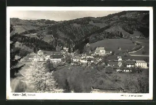 AK Klein-Zell, Ortsansicht aus der Vogelschau