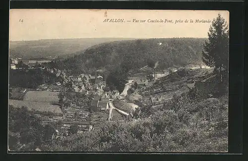 AK Avallon, Vue sur Cousin-le-Pont, prise de la Morlande