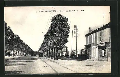 AK Pierrefitte, Avenue de Saint-Denis et Magasin