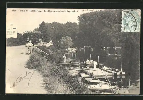 AK Bry-le-Perreux, Les Iles au Moulin de Bry