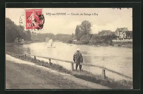 AK Bry-sur-Marne, Chemin du Halage a Bry
