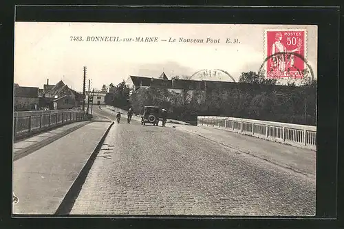 AK Bonneuil-sur-Marne, Automobile sur le nouveau Pont