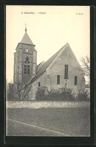 AK Chévilly, L`Eglise, Blick auf die Kirche