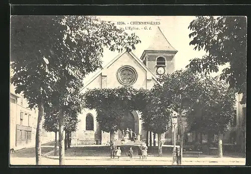 AK Chennevières, L`Eglise, Ansicht der Kirche