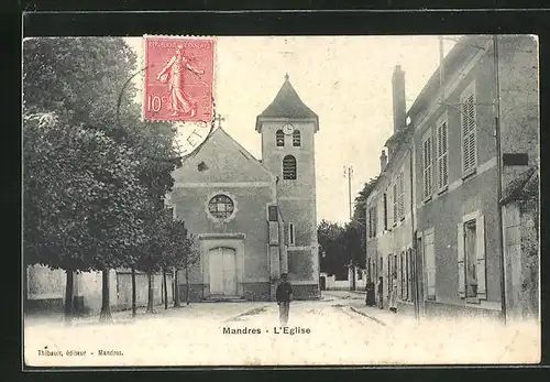 AK Mandres, L`Eglise, Strassenpartie